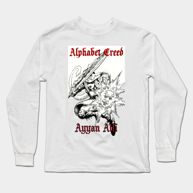 Ayyan Alphabet Creed Silueta Long Sleeve T-Shirt by Forms Theory Comics